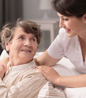 nurse and elderly lady