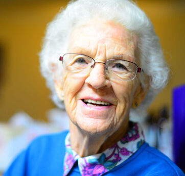 smiling elderly woman